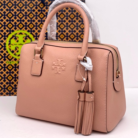 NeW! Tory Burch Thea Web Small Satchel Crossbody - Picture 13 of 15
